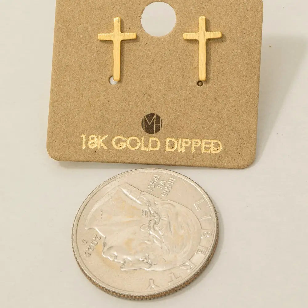 Mini Cross Earrings