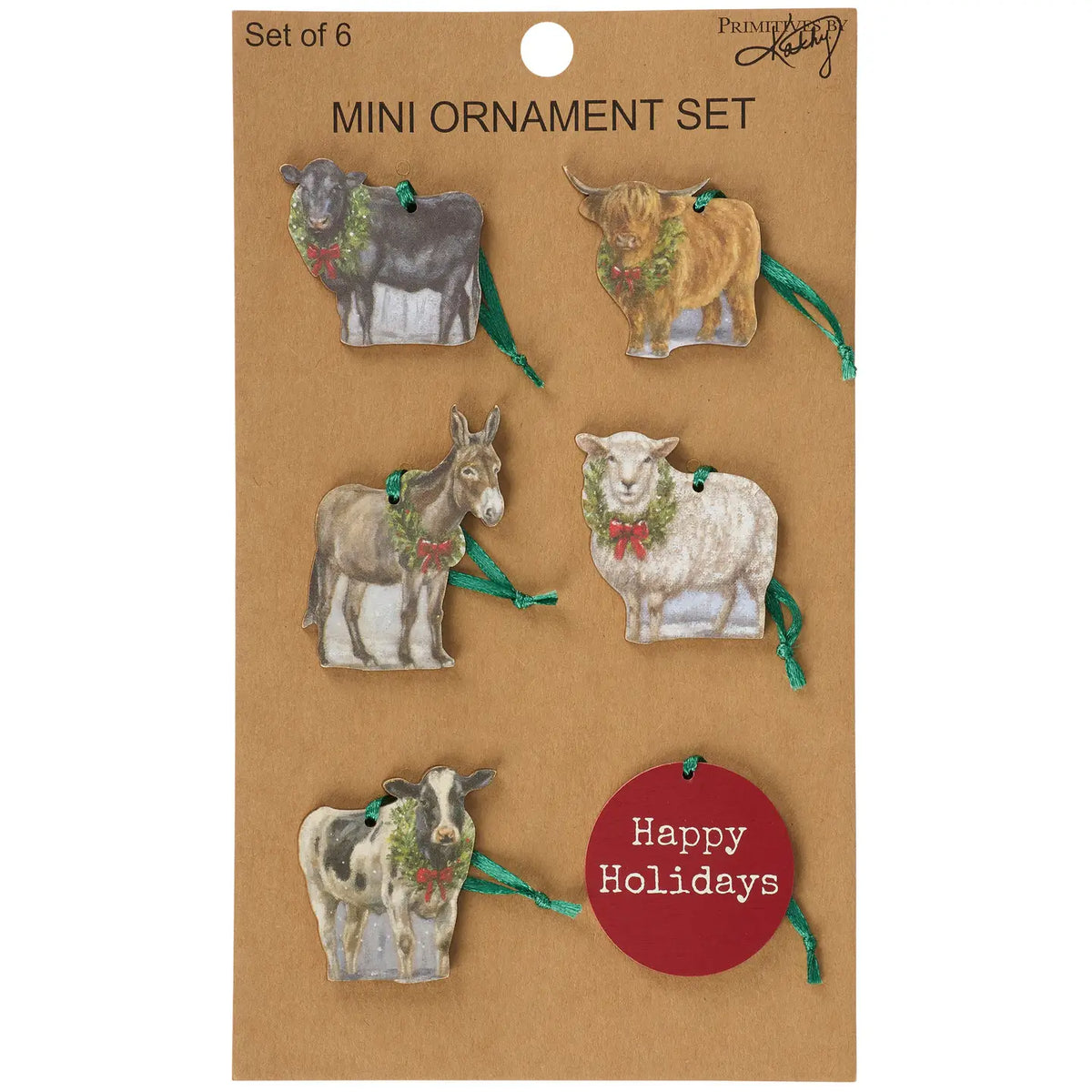 Christmas Animal Mini Ornament Set