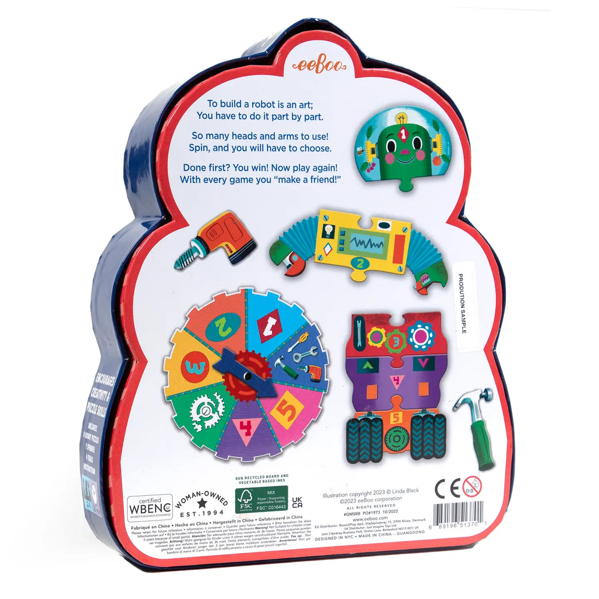 Build a Robot Shaped Spinner Game