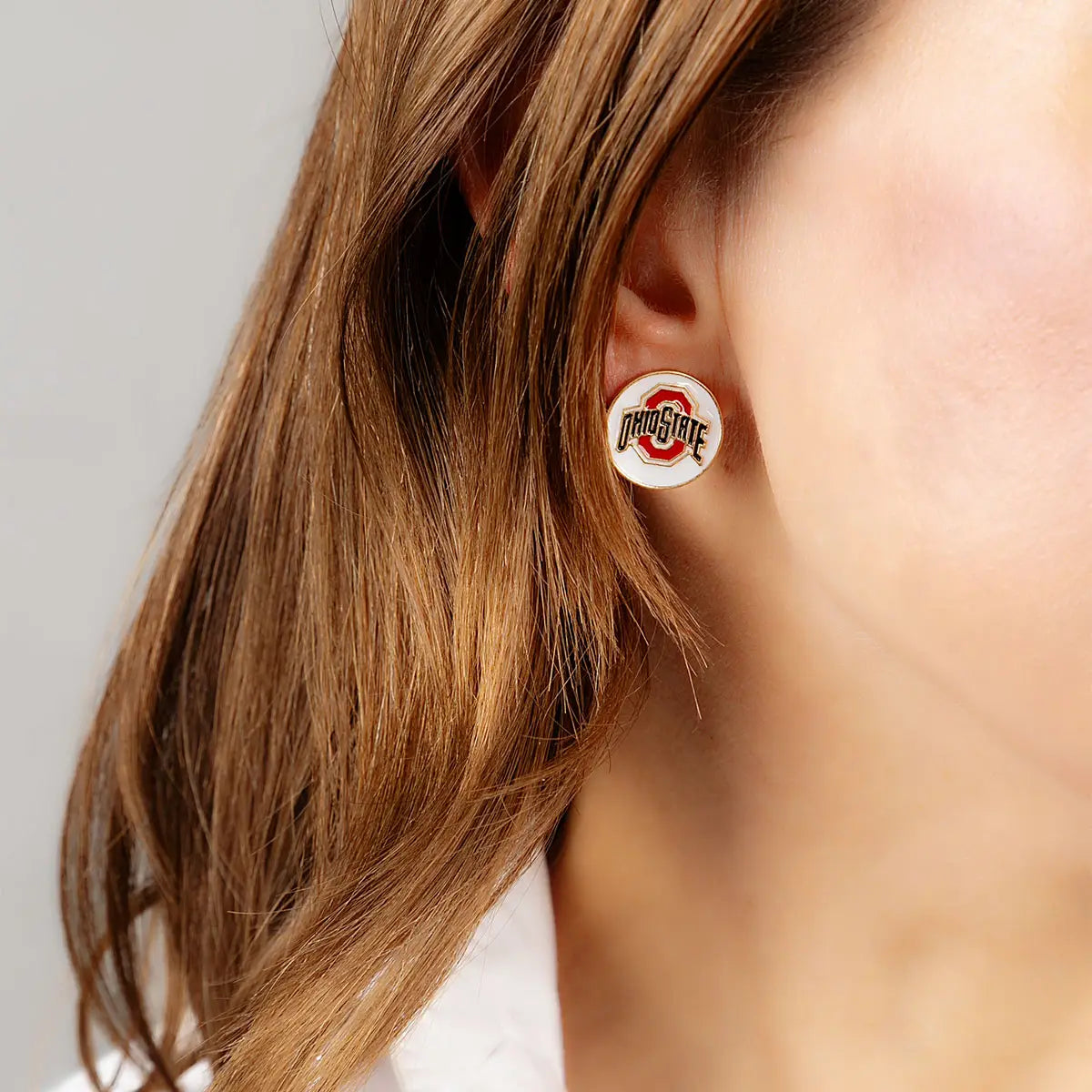Ohio State Enamel Stud Earrings