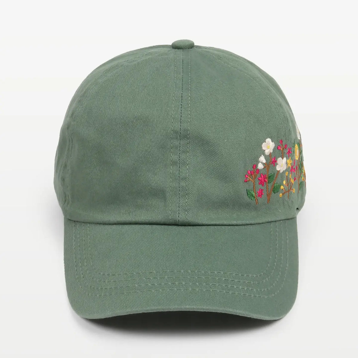 Flowers Side Embroidery Baseball Cap