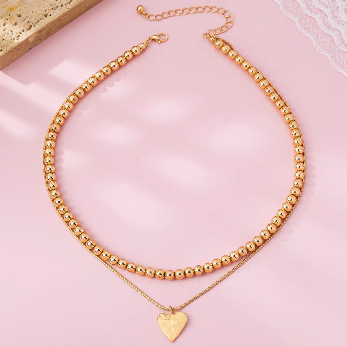 Double Layer Heart Necklace
