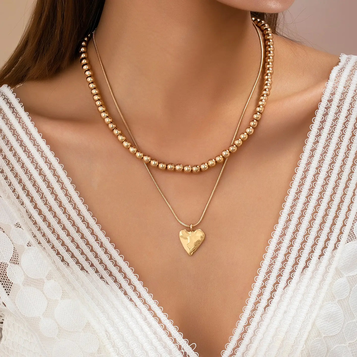 Double Layer Heart Necklace
