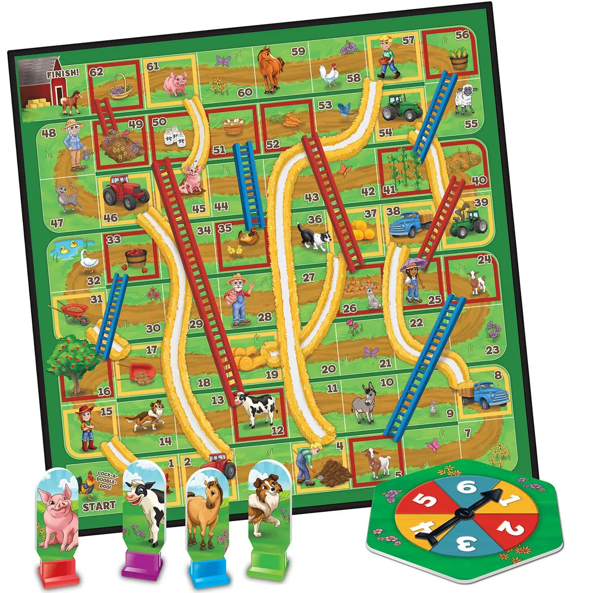 Old MacDonald’s Farm Slides and Ladders Game