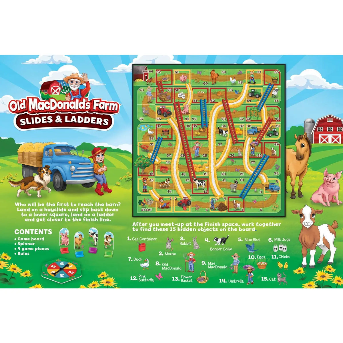 Old MacDonald’s Farm Slides and Ladders Game