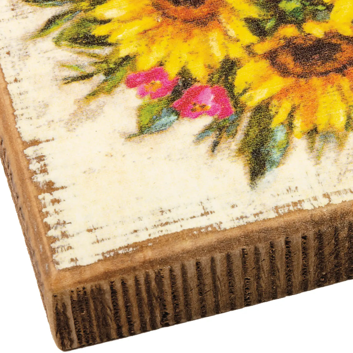Sunflowers Vase Block Sign