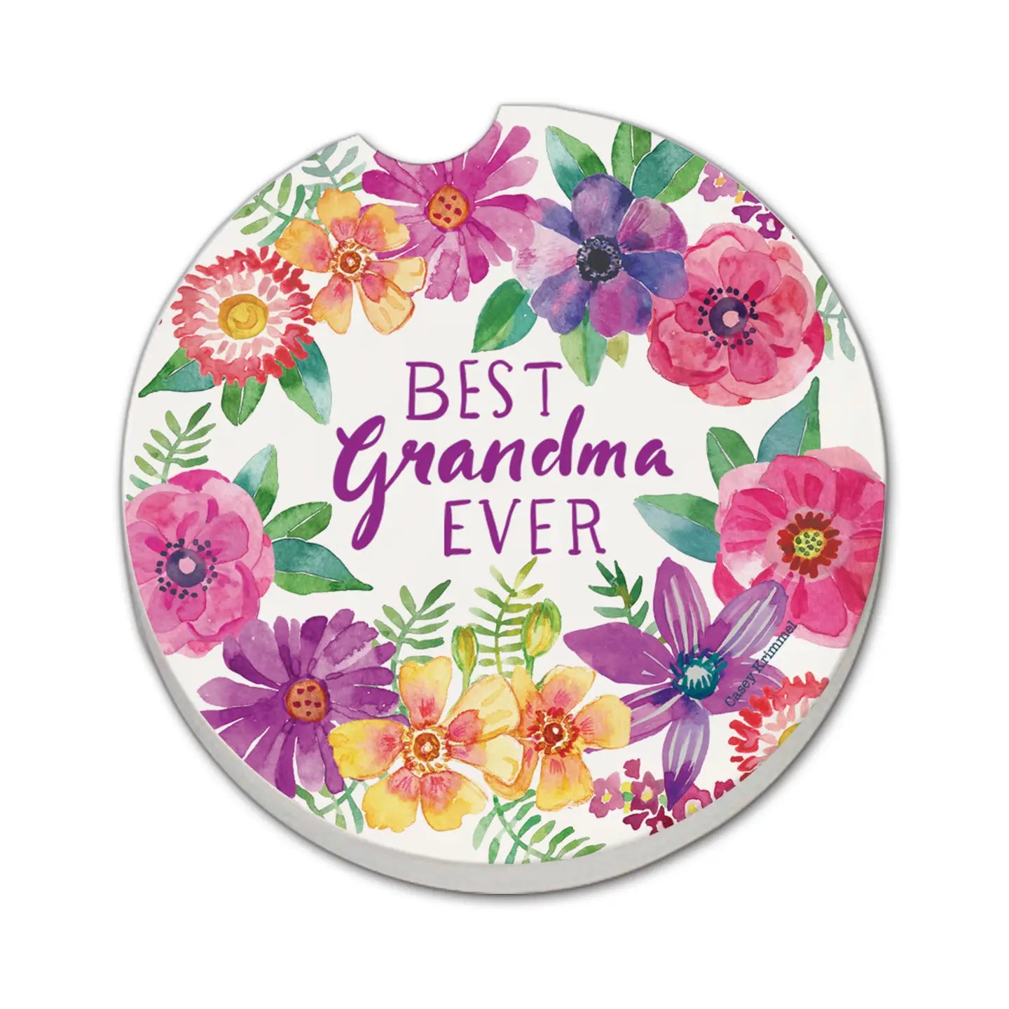 Best Grandma Ever Car Coaster