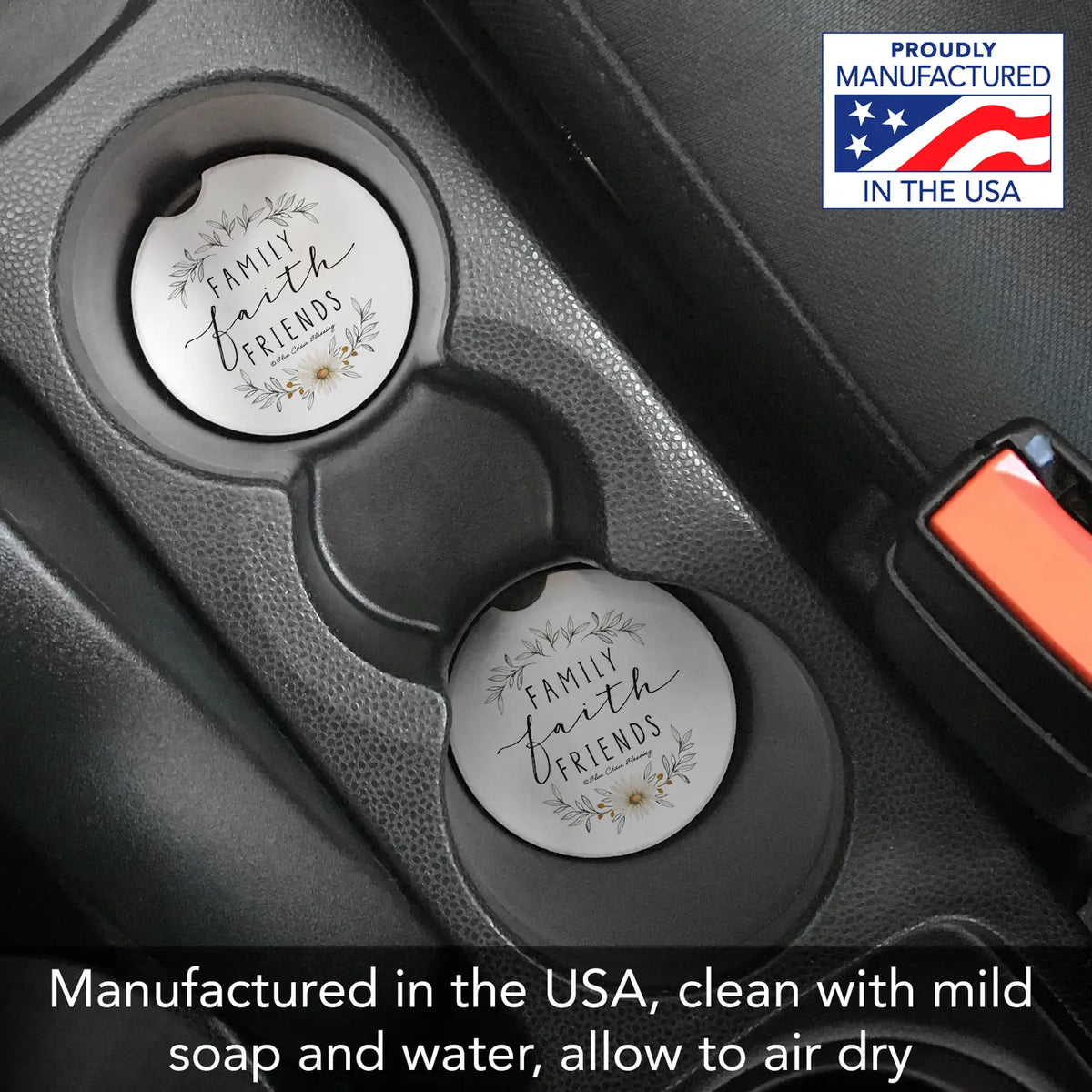 Faith Family Friends Car Coaster