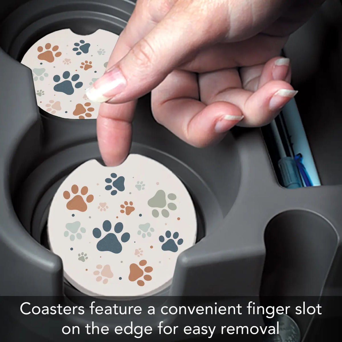 Paw Prints Car Coaster