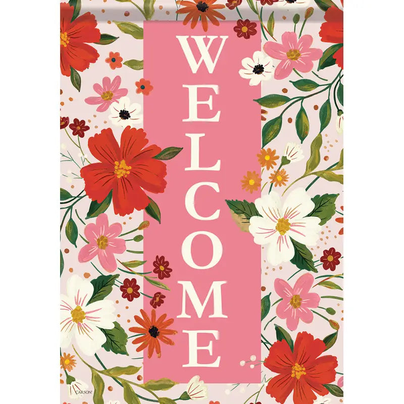 Blush Welcome Garden Flag