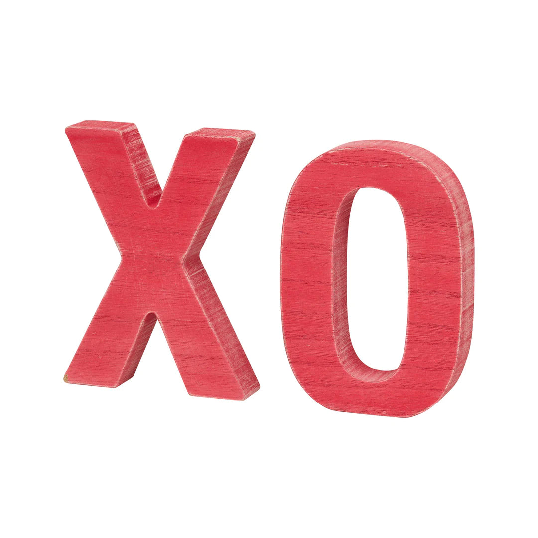 Red Washed XO Cutouts