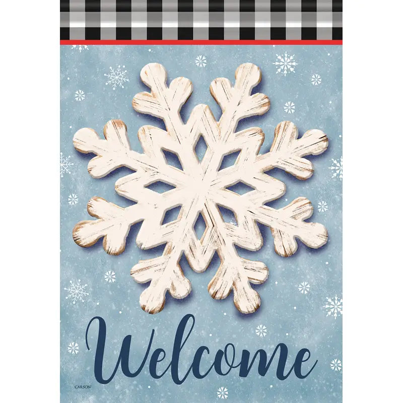 Country Snowflake Garden Flag