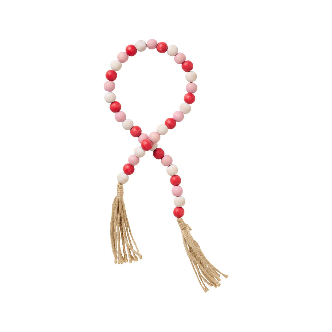 Red White Pink Beaded Tassel