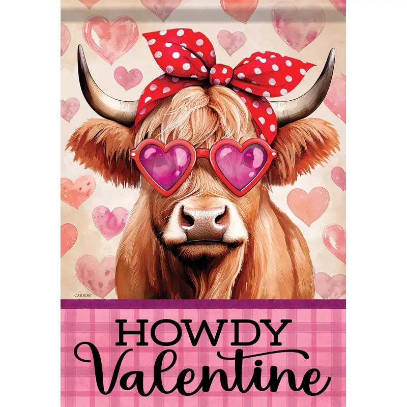 Howdy Valentine Garden Flag