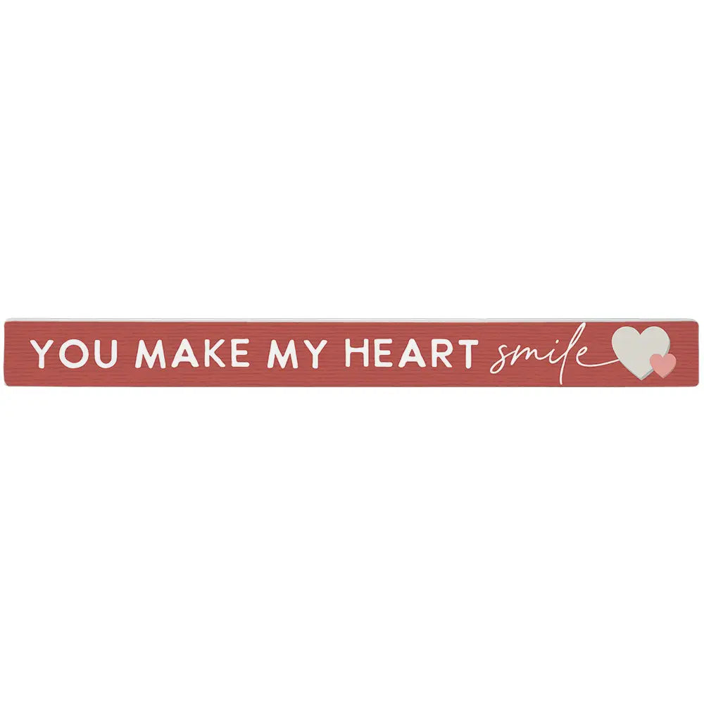 My Heart Smile Wood Stick Sign
