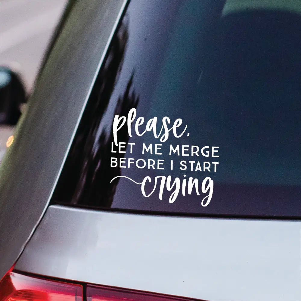 Let Me Merge Vinyl Decal