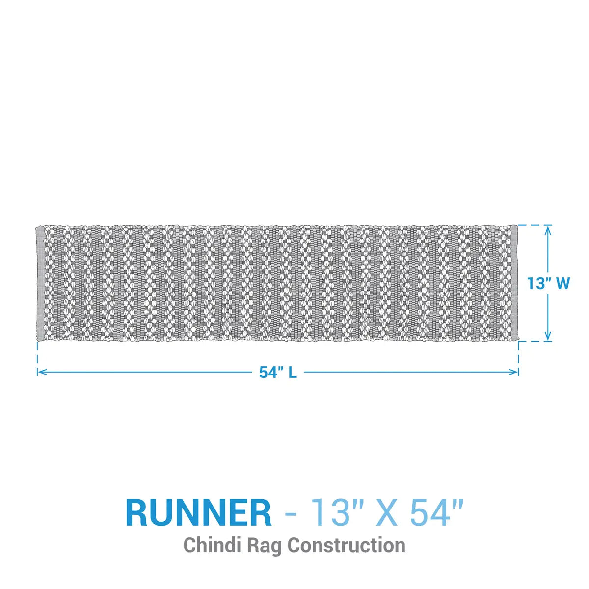 Dressed up Denim 54” Table Runner