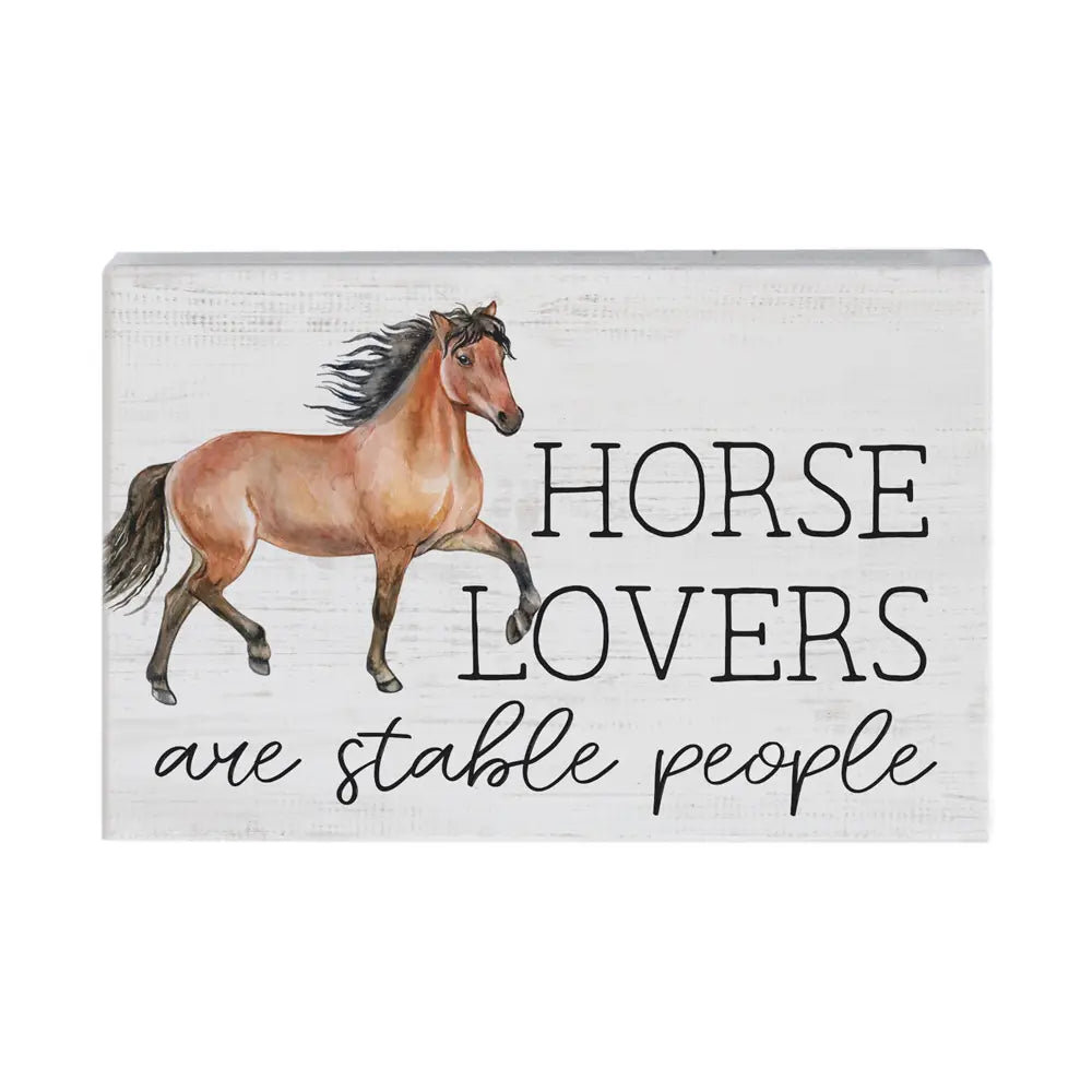 Horse Lovers Block Sign