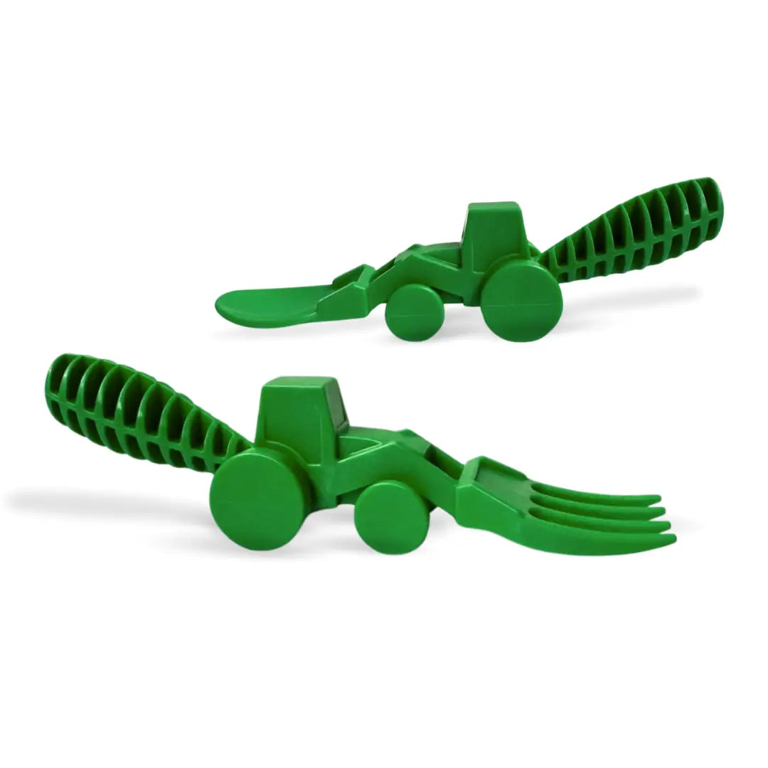 Set of 2 Tractor Utensils - Green