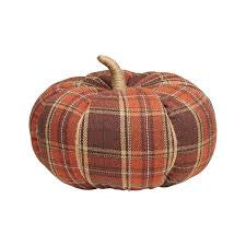 Harvest Plaid Fabric Pumpkin - XL
