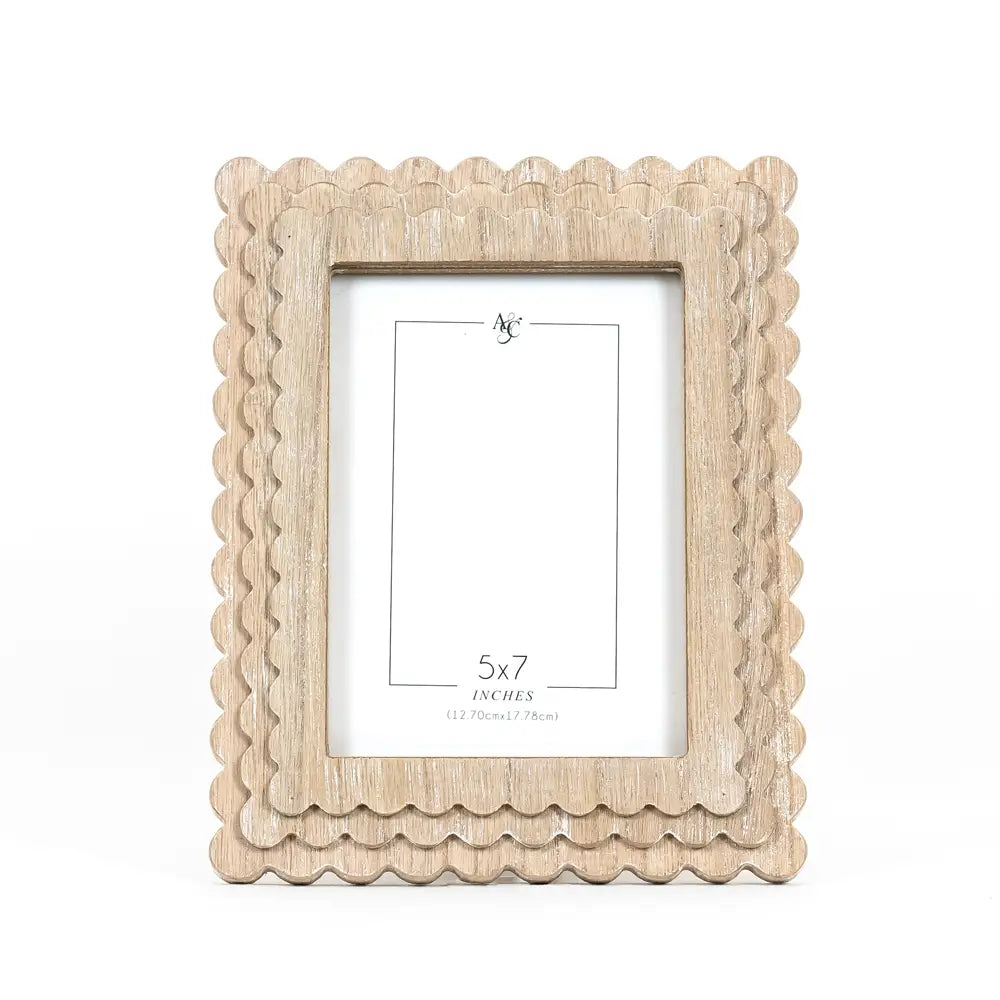 Scallop Photo Frame - Natural