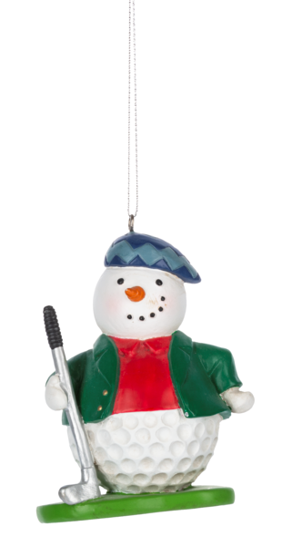 Snowman Golfer Ornament - 2 Styles