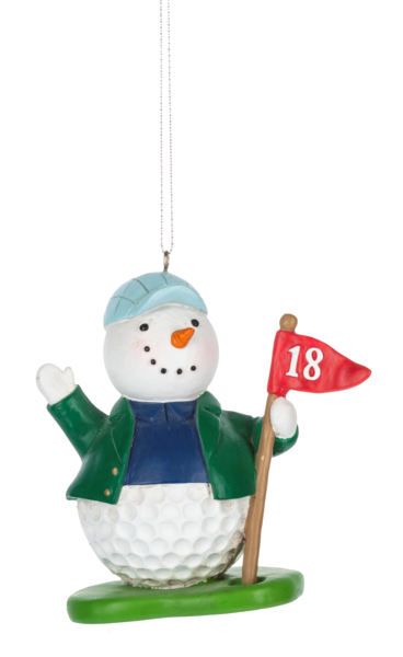 Snowman Golfer Ornament - 2 Styles