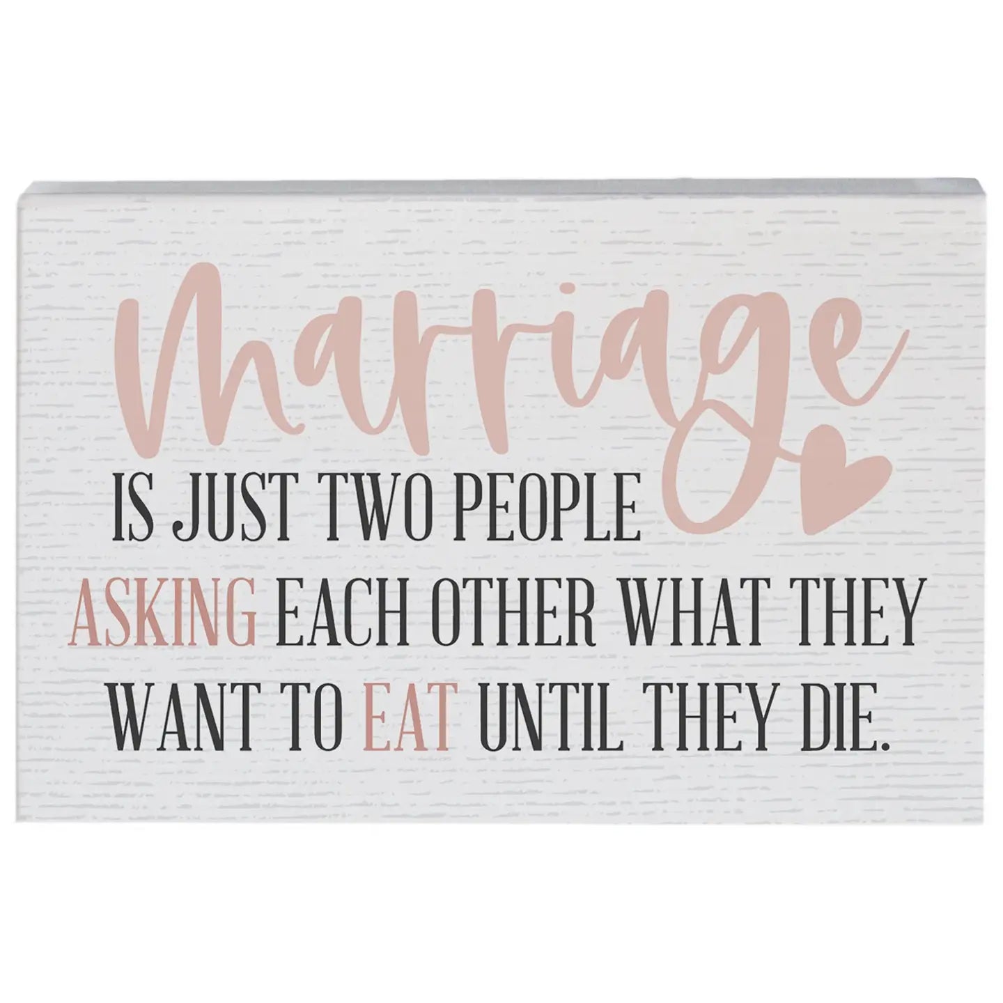 Marriage Wood Block Sign