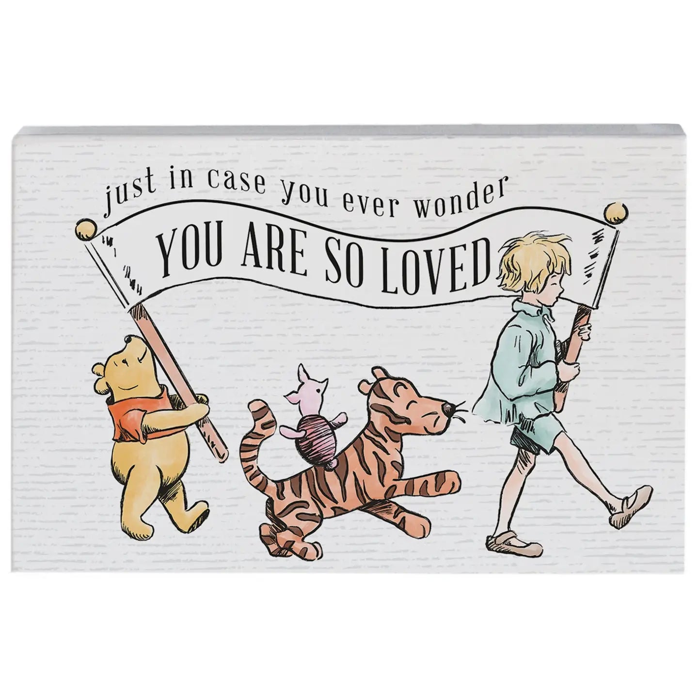 You Are So Loved Pooh Wood Block Sign