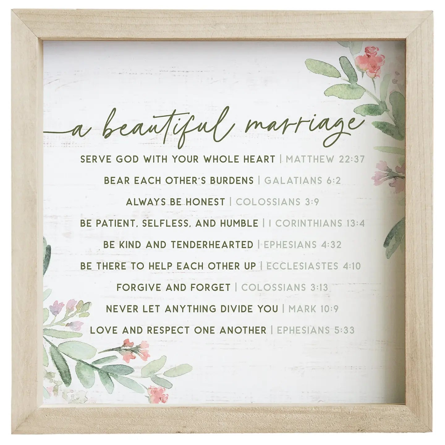 Beautiful Marriage Framed Sign