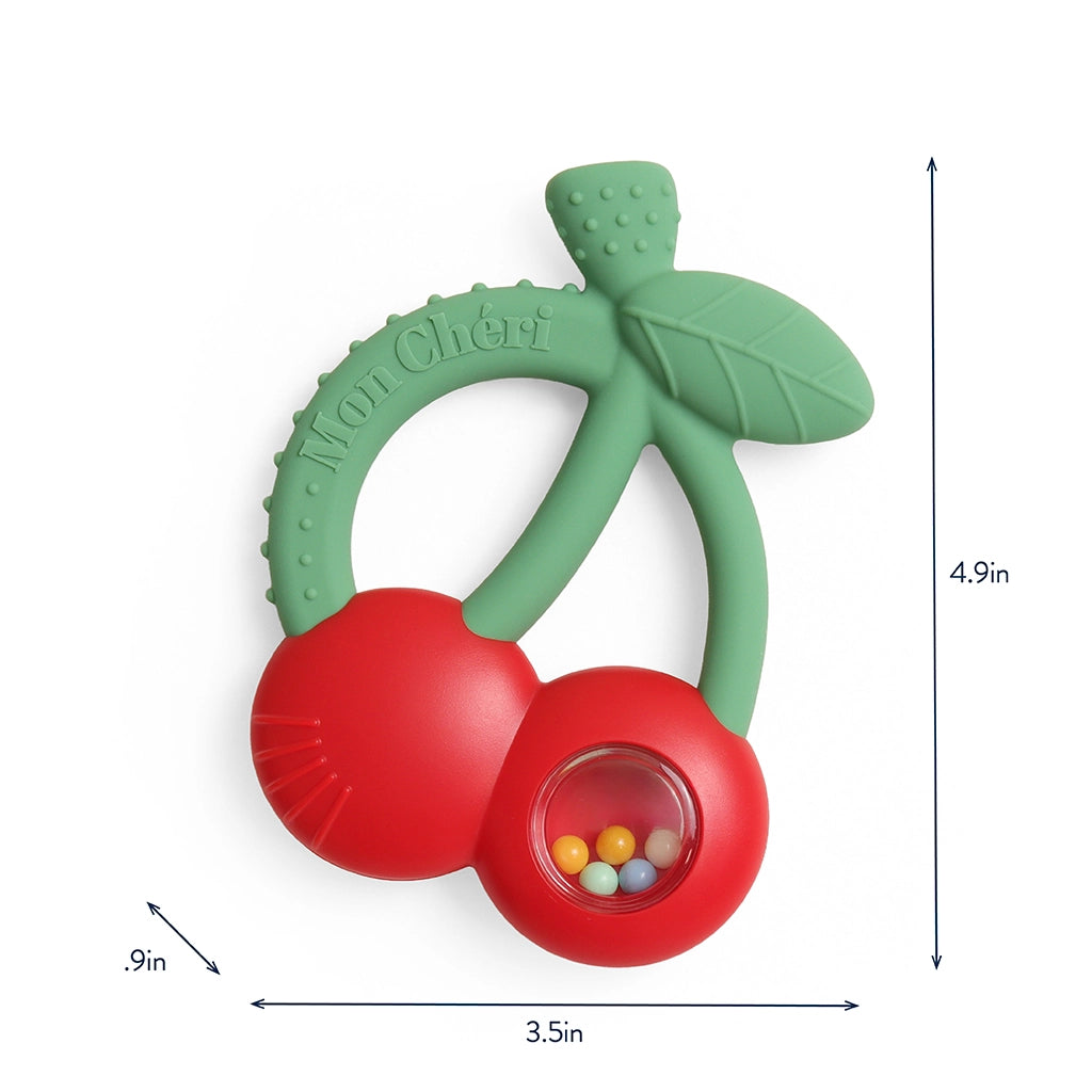 Bitzy Shake Teether with Rattle - Cherries