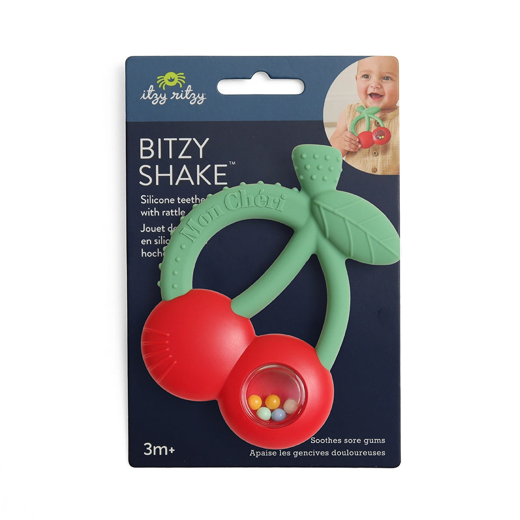 Bitzy Shake Teether with Rattle - Cherries