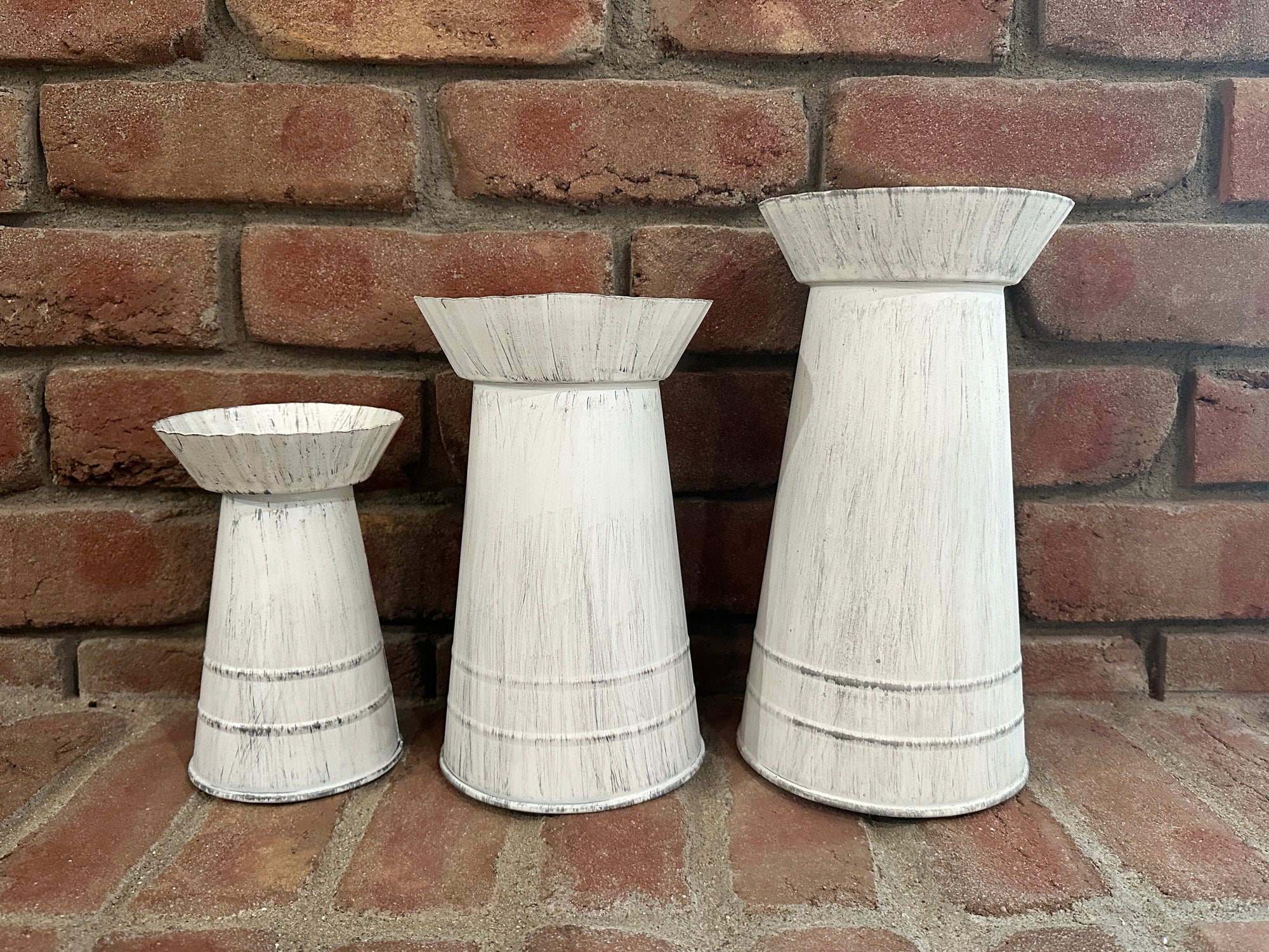 Candle Pillar Holders - Set of Three