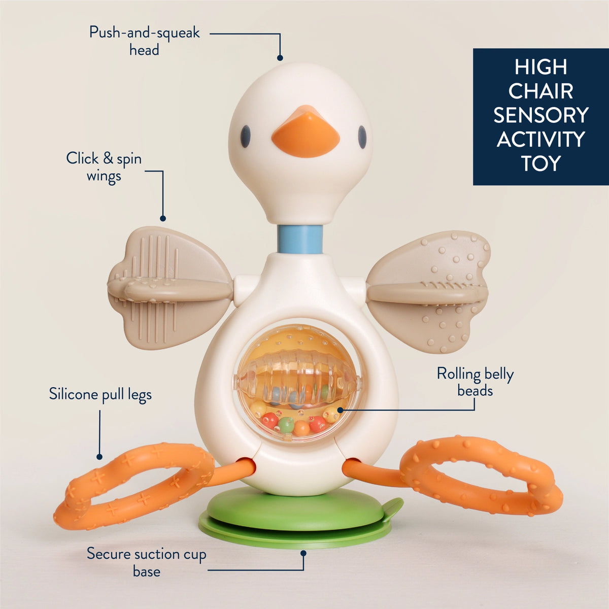 Itzy Twist and Bop Goose Sensory Toy