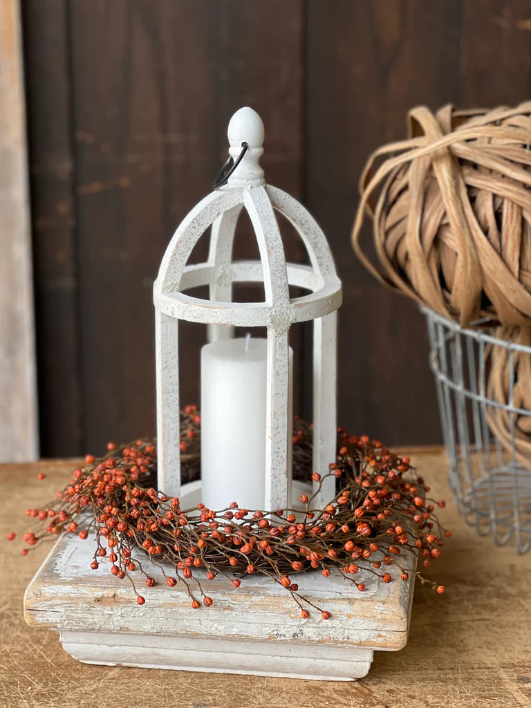 Heart Berries Large Candle Ring - Pumpkin