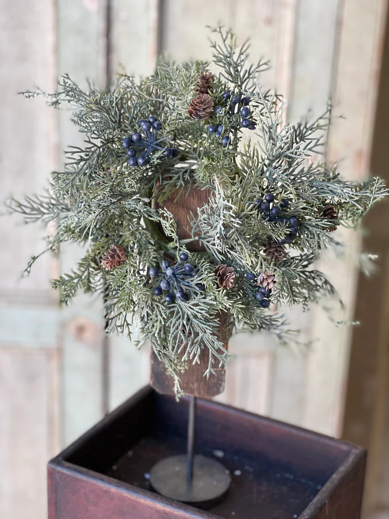 Siberian Cypress Candle Ring - Blue