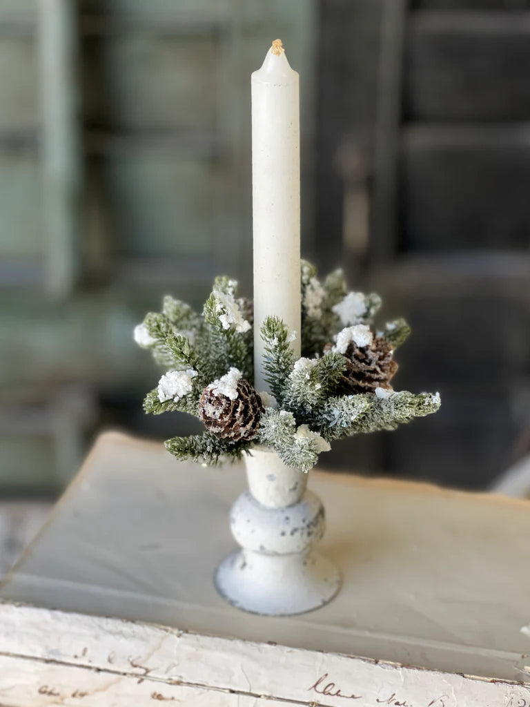 Snowy Mini Cone Candle Ring