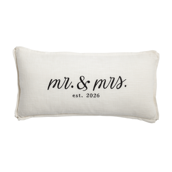 Lumbar Mr & Mrs 2026 Pillow