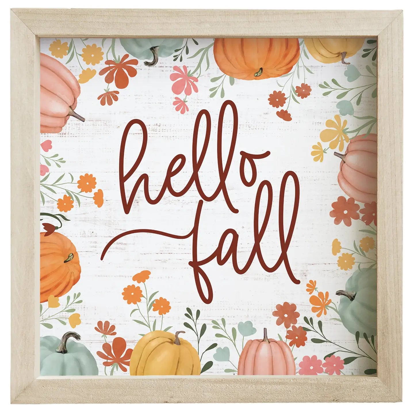 Hello Fall Framed Sign