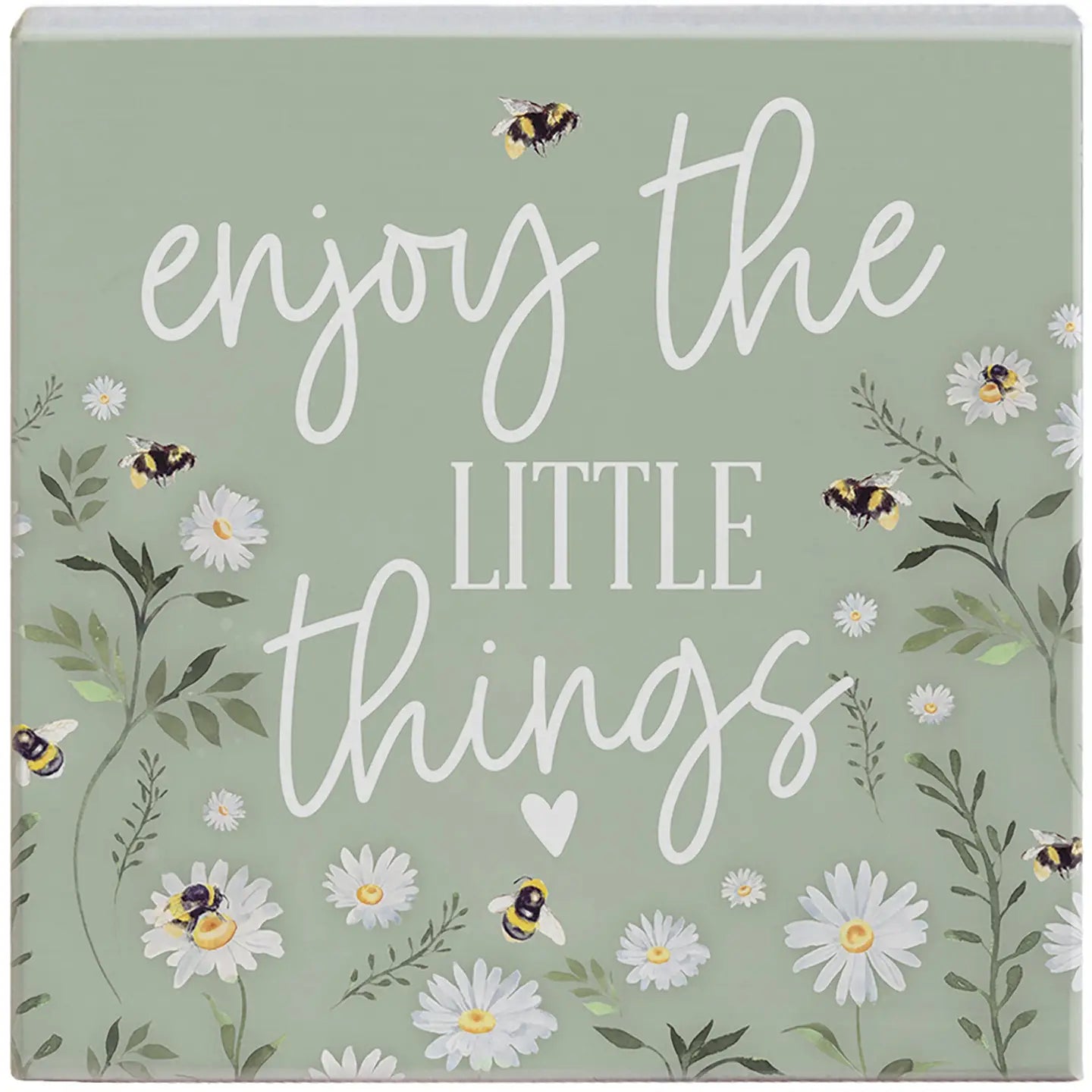 Enjoy Little Things Wood Block Sign