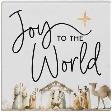 Joy to World Wood Block Sign