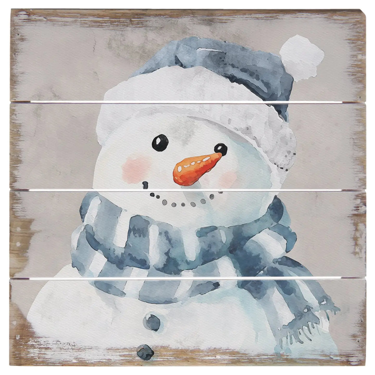 Blue Snowman Pallet Sign