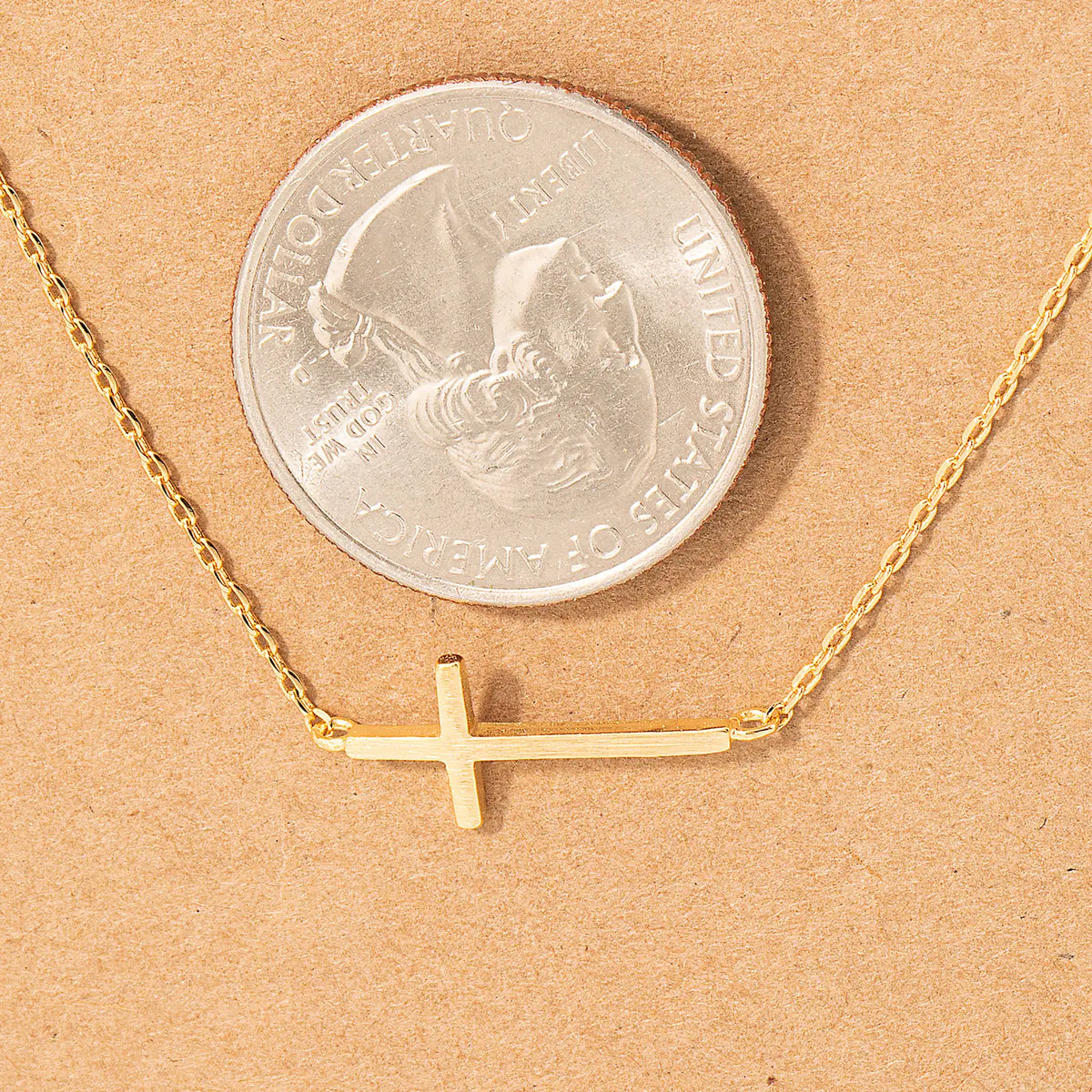 Side Cross Necklace