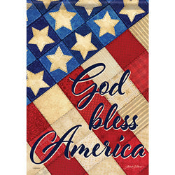 Stitches Stars &amp; Stripes Garden Flag