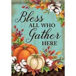 Cotton &amp; Pumpkins Garden Flag