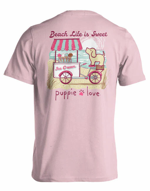 Puppie Love Beach Life is Sweet Pup Tee