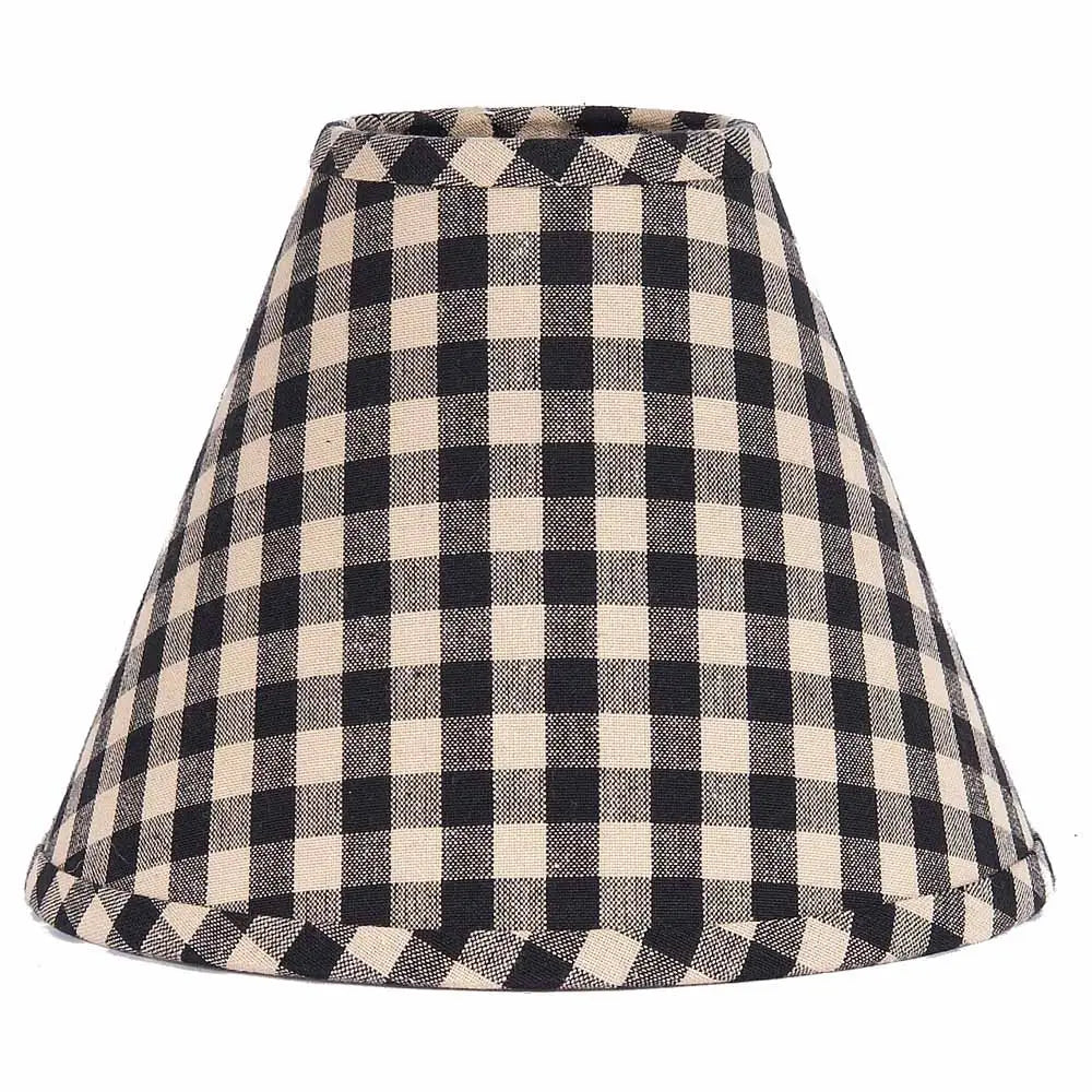 Black and white store plaid lamp shade