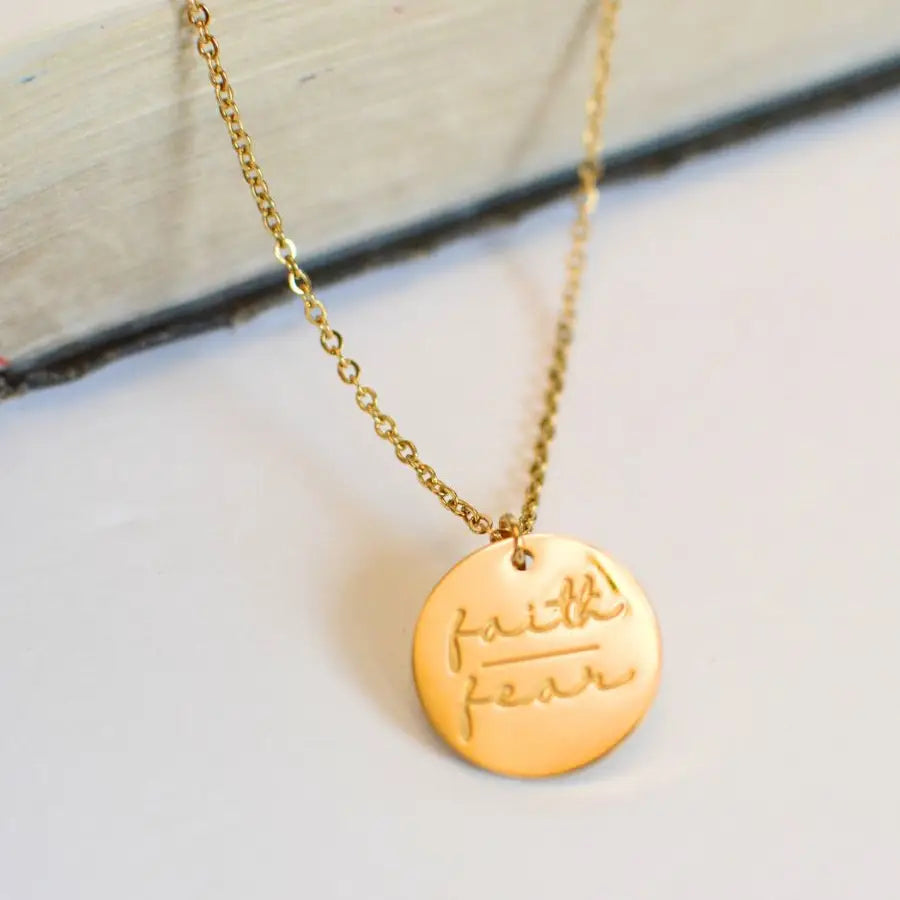 Faith over Fear Necklace -2 Styles