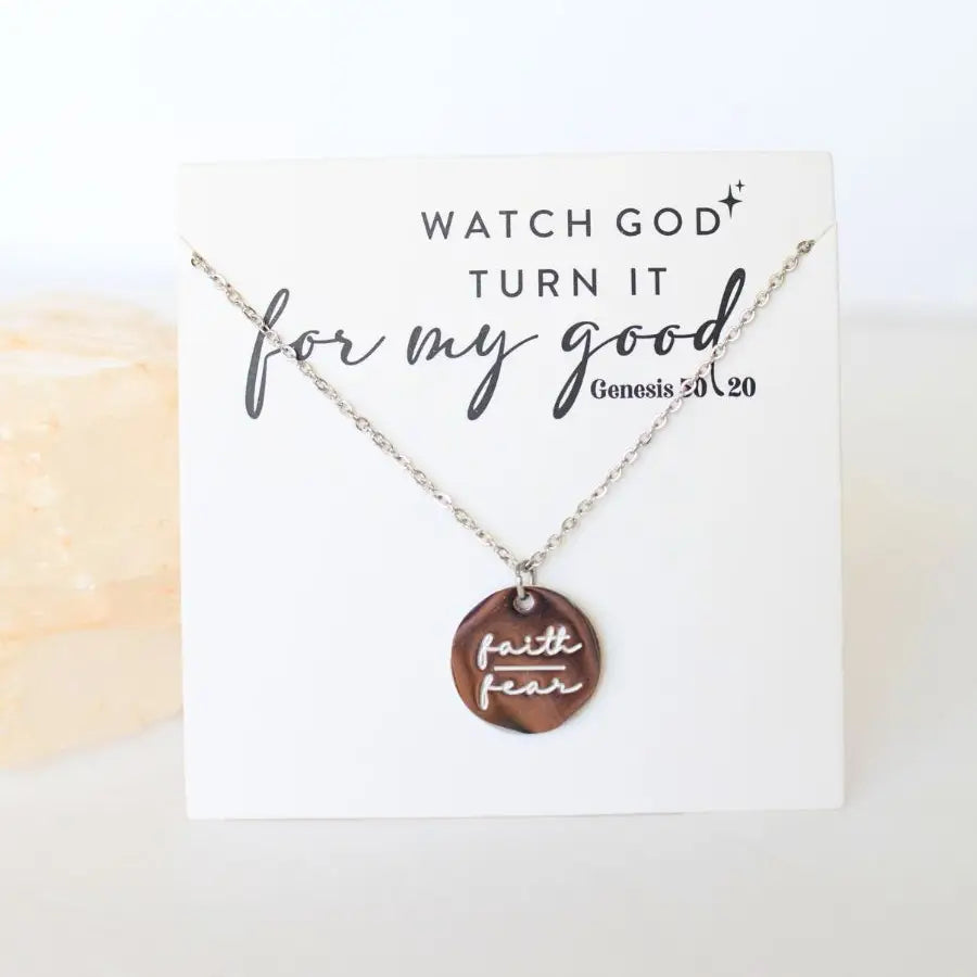Faith over Fear Necklace -2 Styles