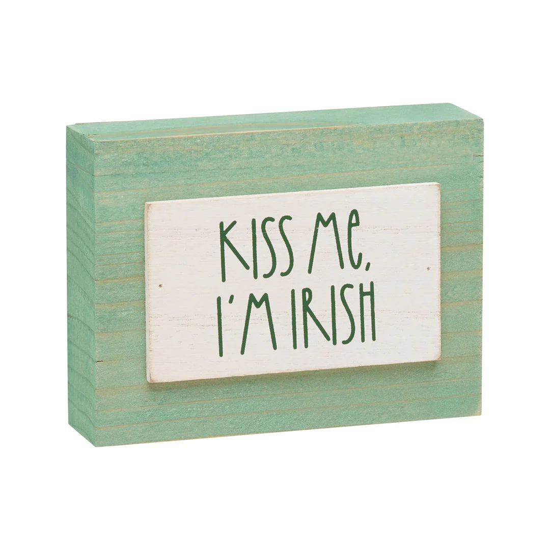 Kiss Me I’m Irish Wood Block